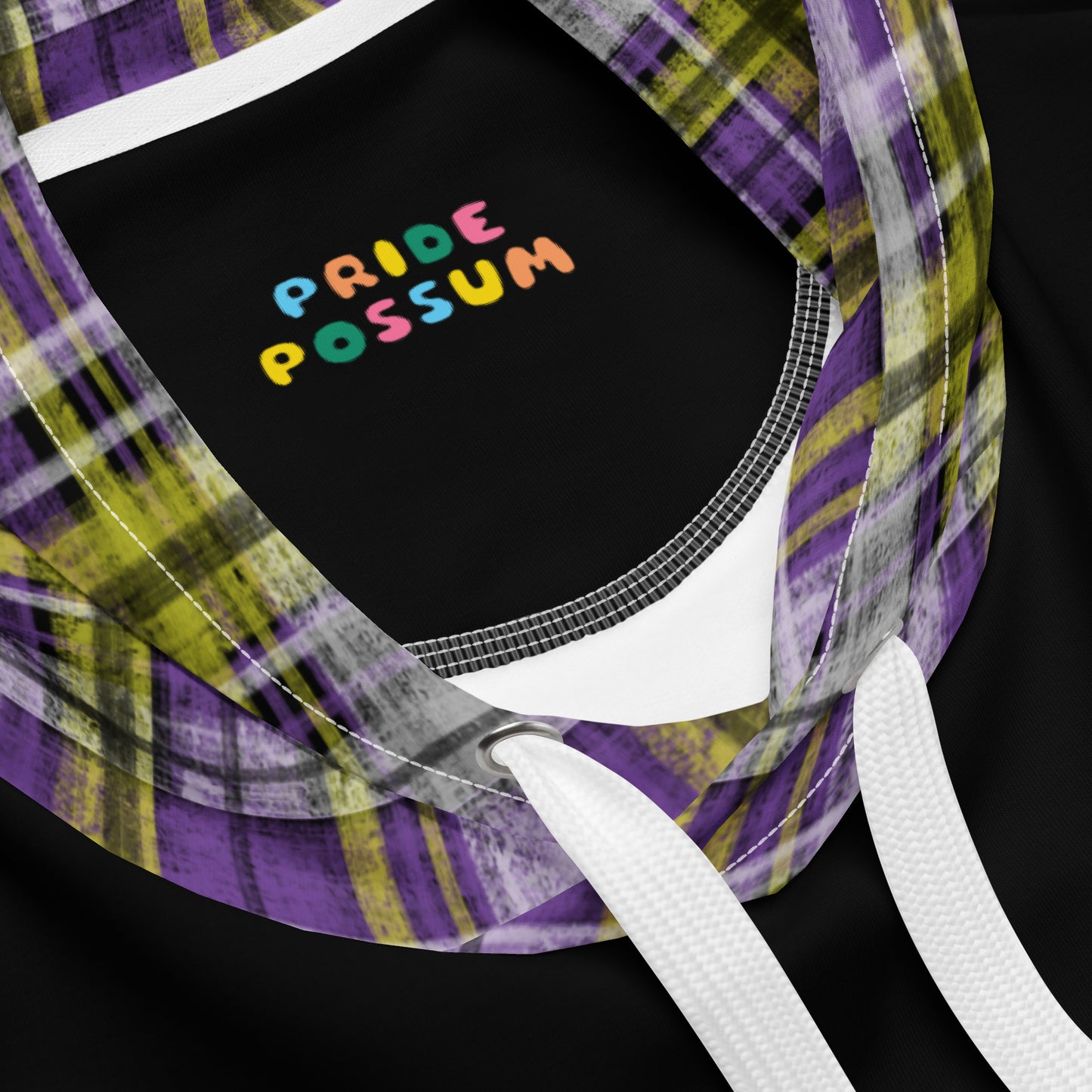 Nonbinary Pride Plaid Hoodie
