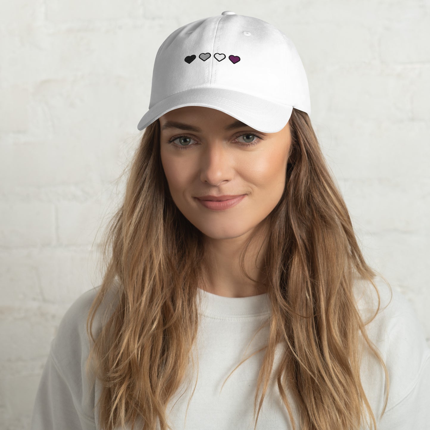Asexual Pride Hearts Trucker Hat