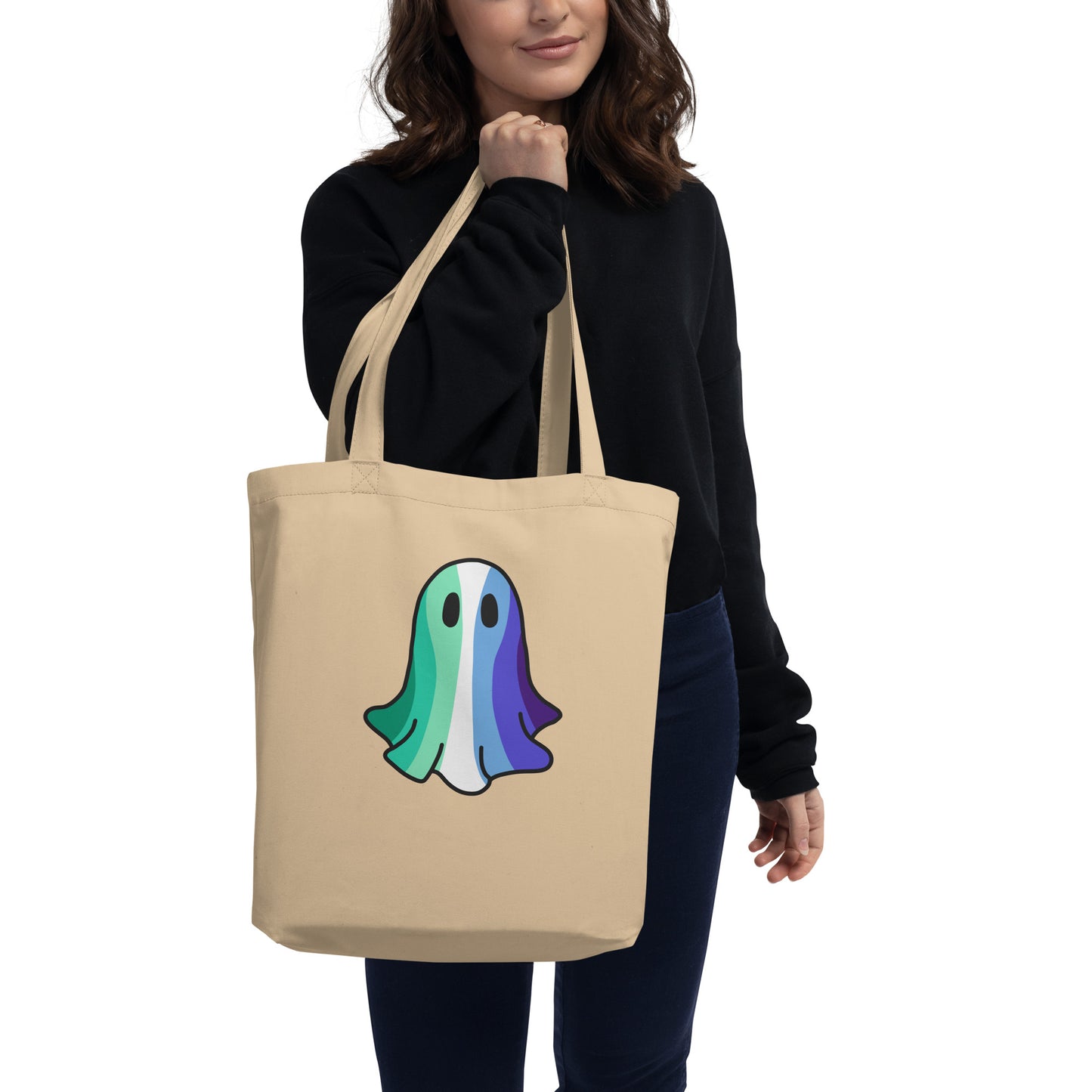 Masculine Gay Pride Ghost Tote Bag