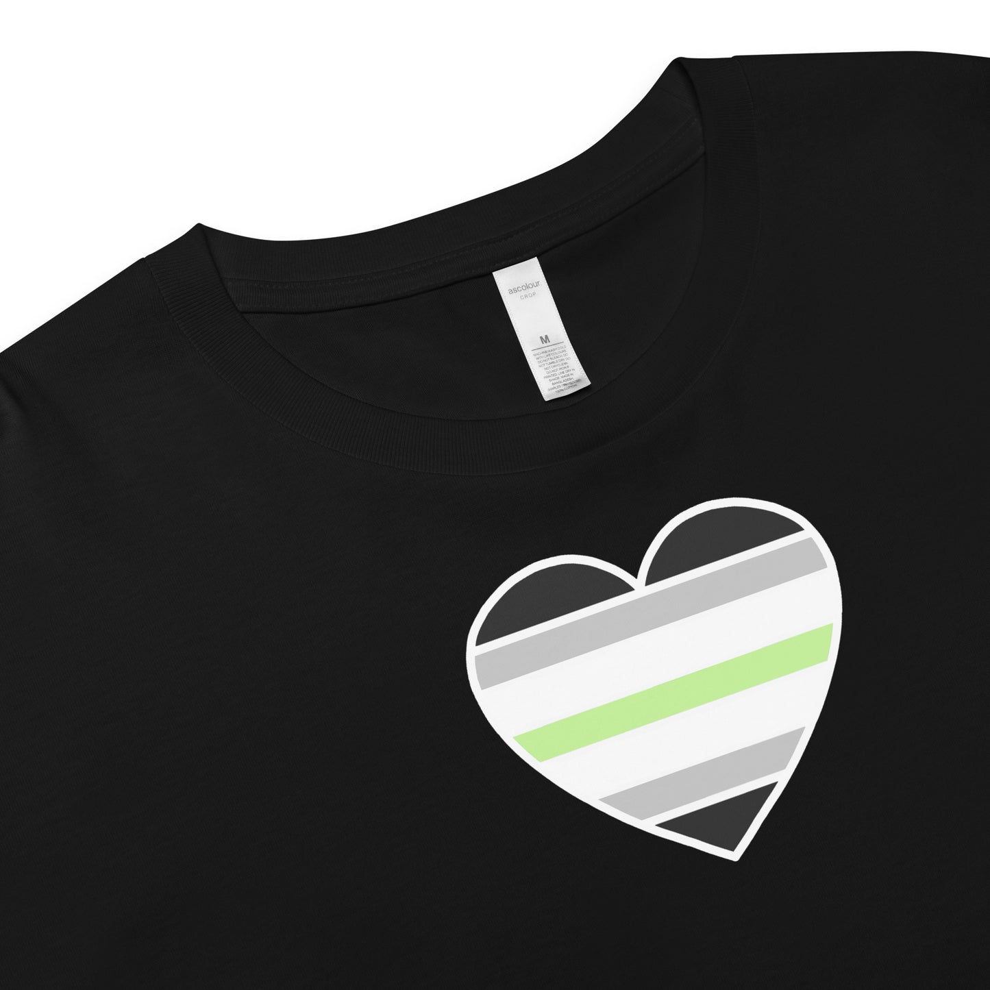 Agender Pride Heart Crop Top