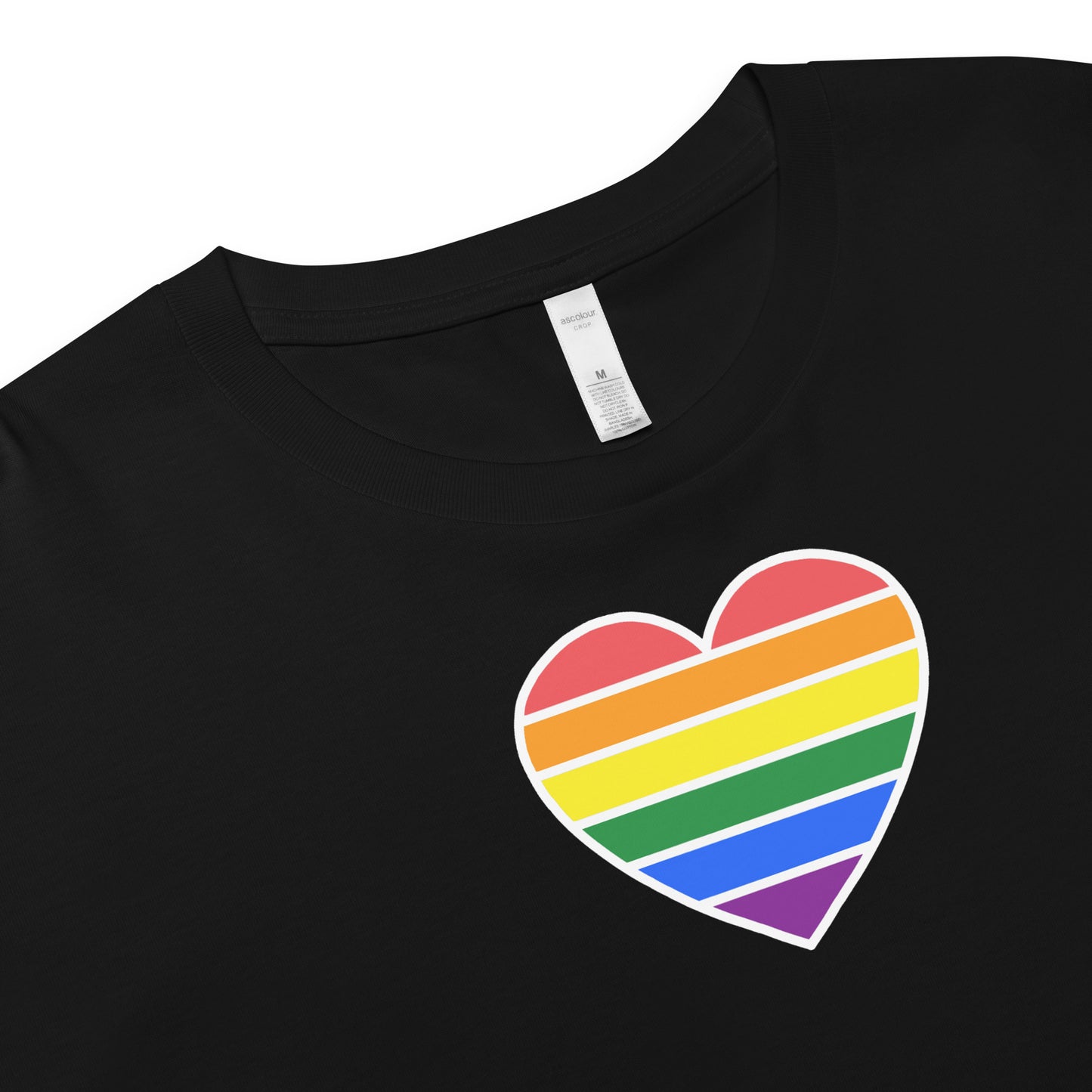 Rainbow Pride Heart Crop Top