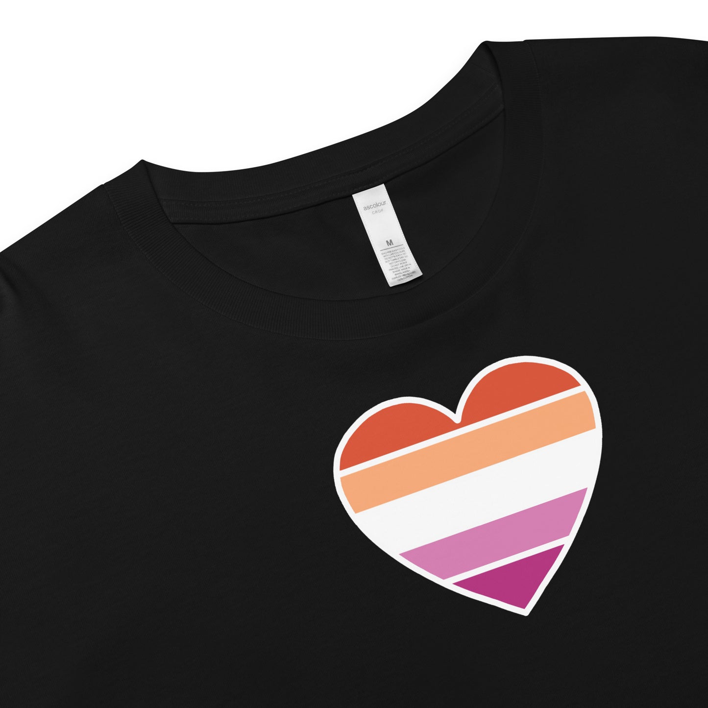 Lesbian Pride Heart Crop Top