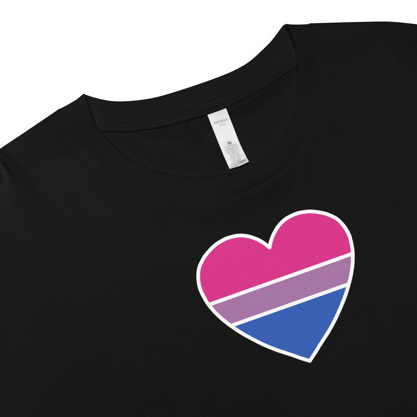 Bisexual Pride Heart Crop Top