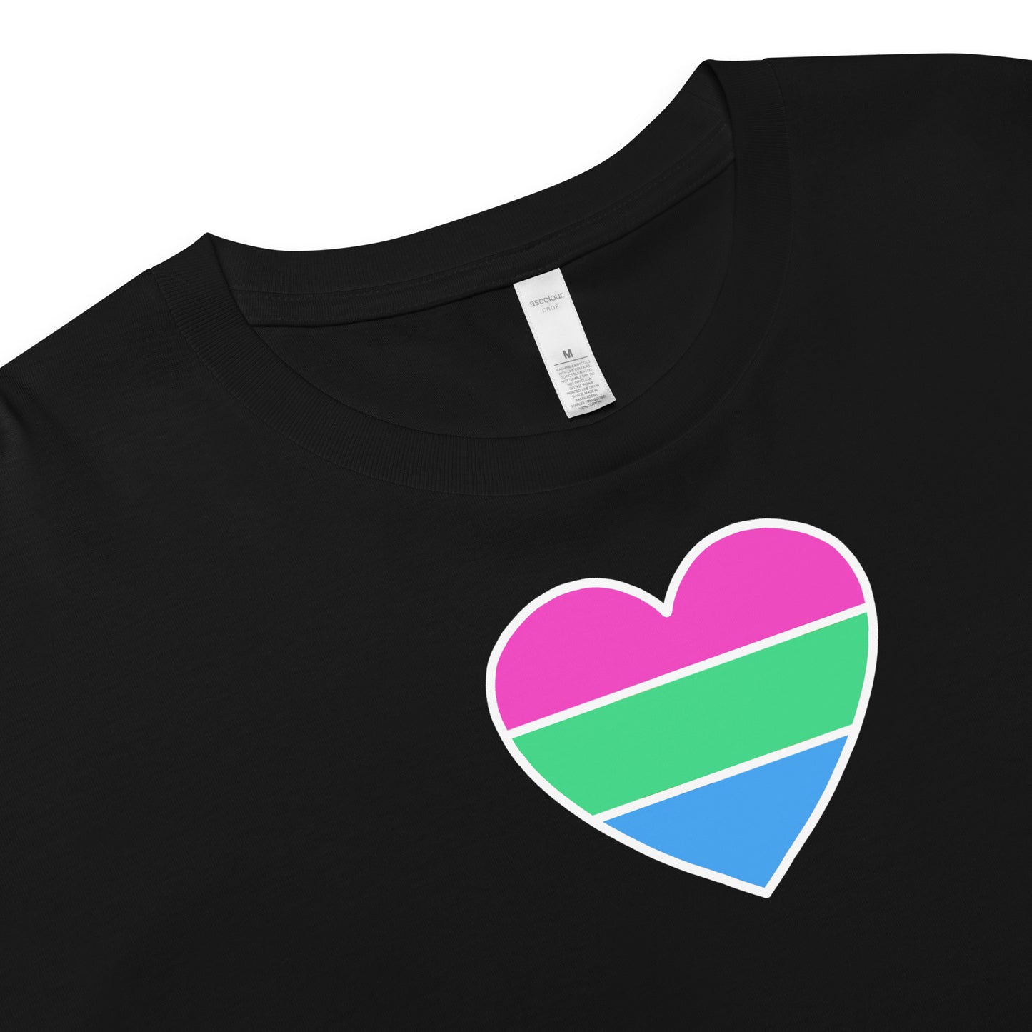 Polysexual Pride Heart Crop Top