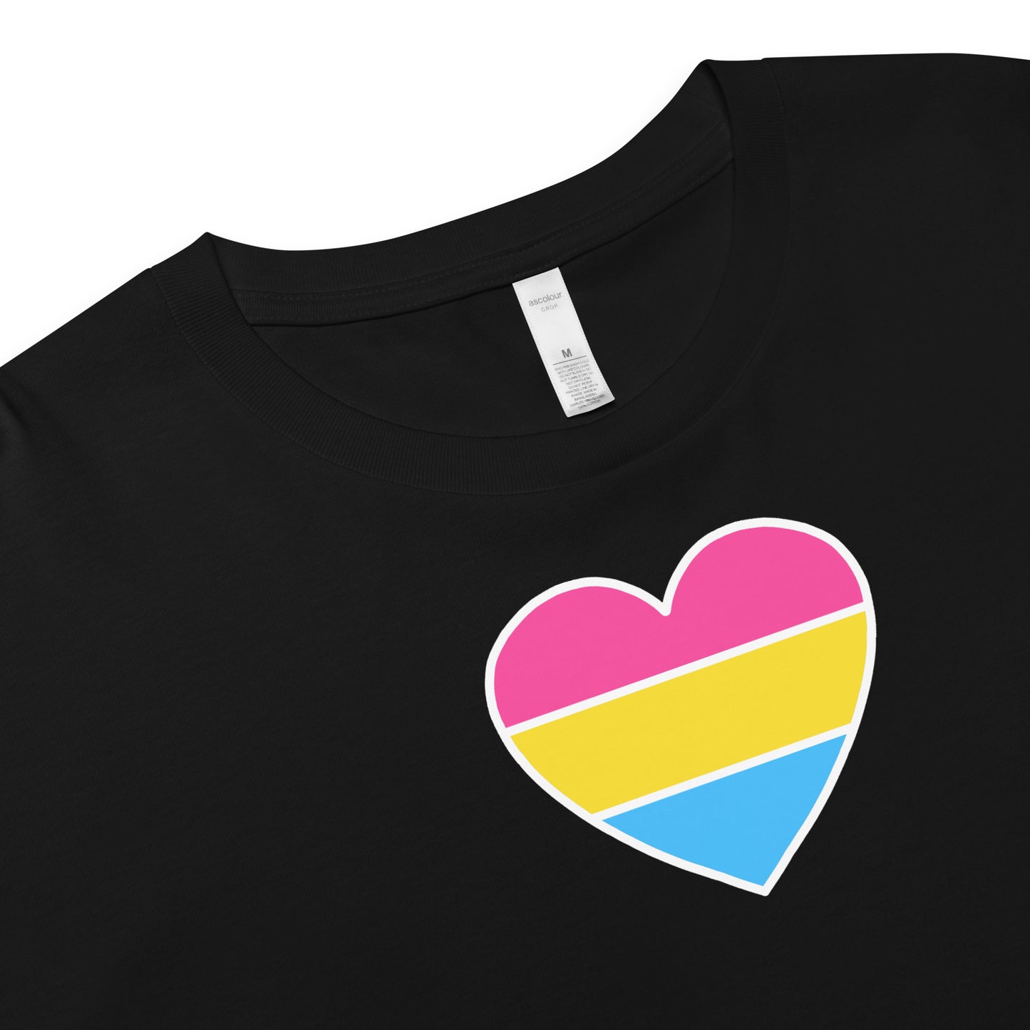 Pansexual Pride Heart Crop Top