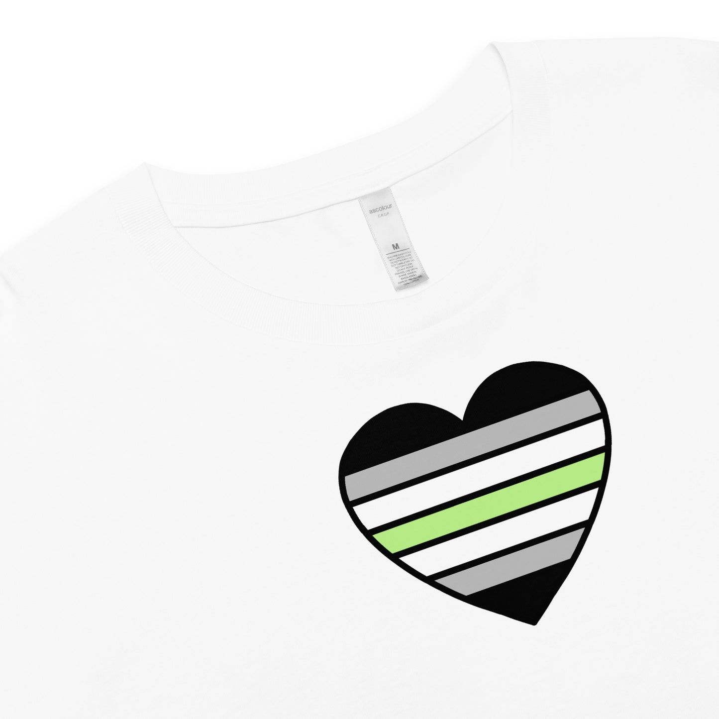 Agender Pride Heart Crop Top
