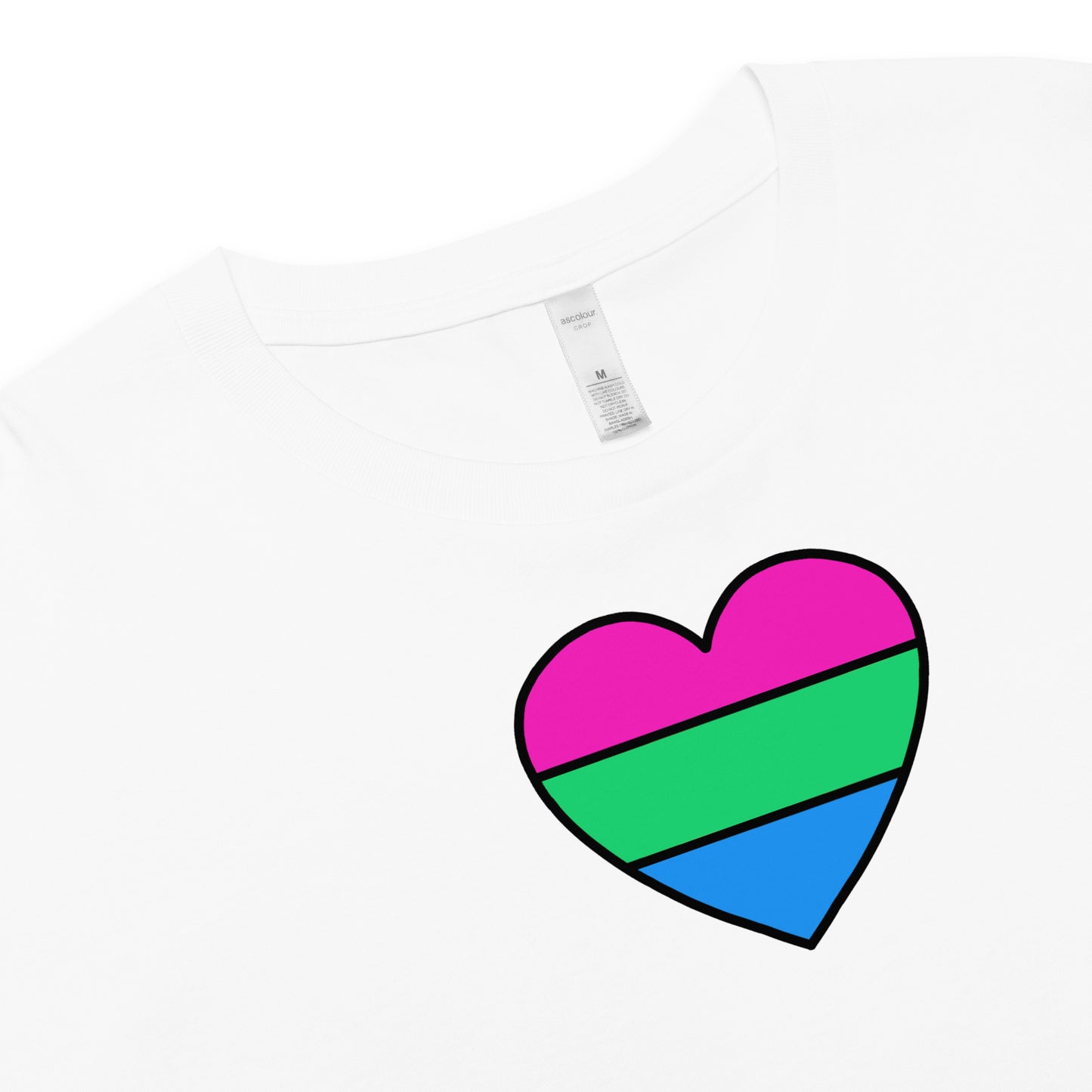 Polysexual Pride Heart Crop Top