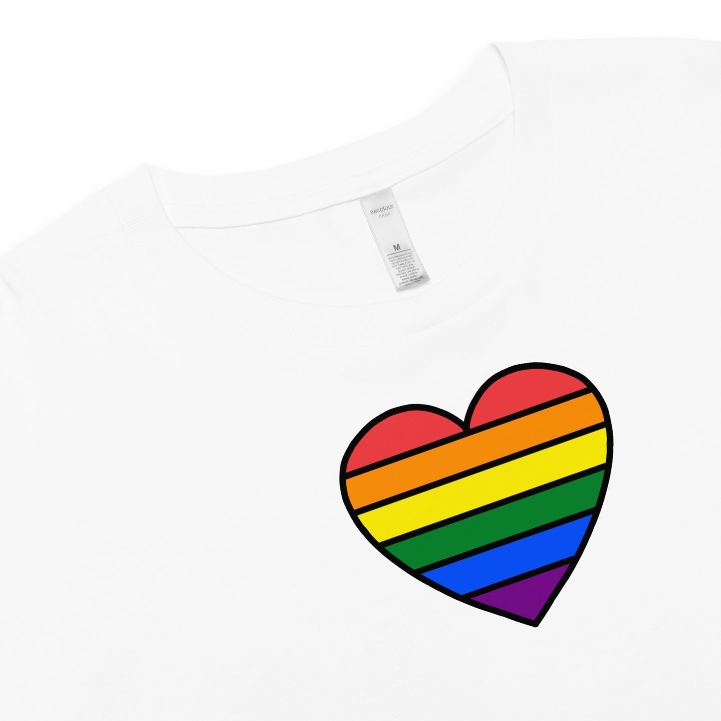 Rainbow Pride Heart Crop Top