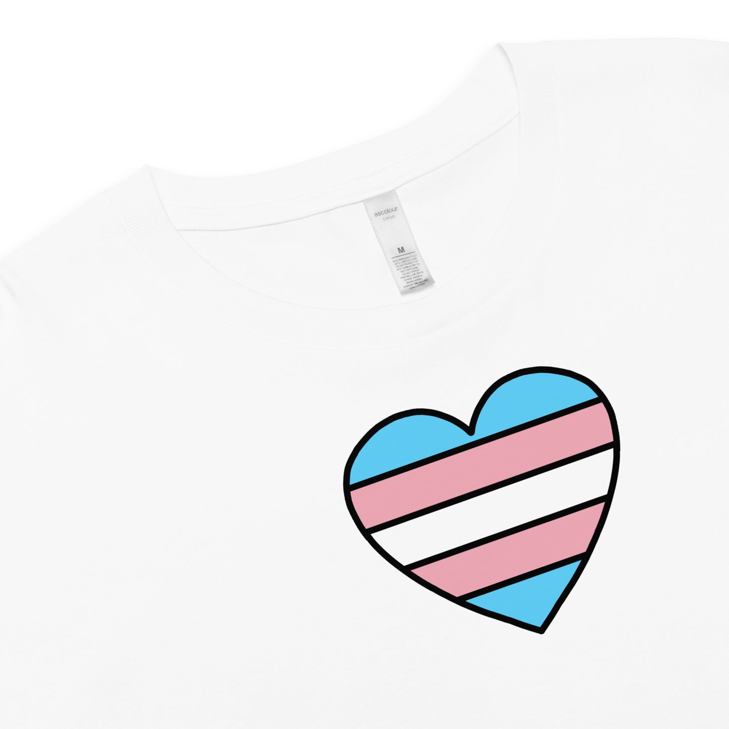 Transgender Pride Heart Crop Top