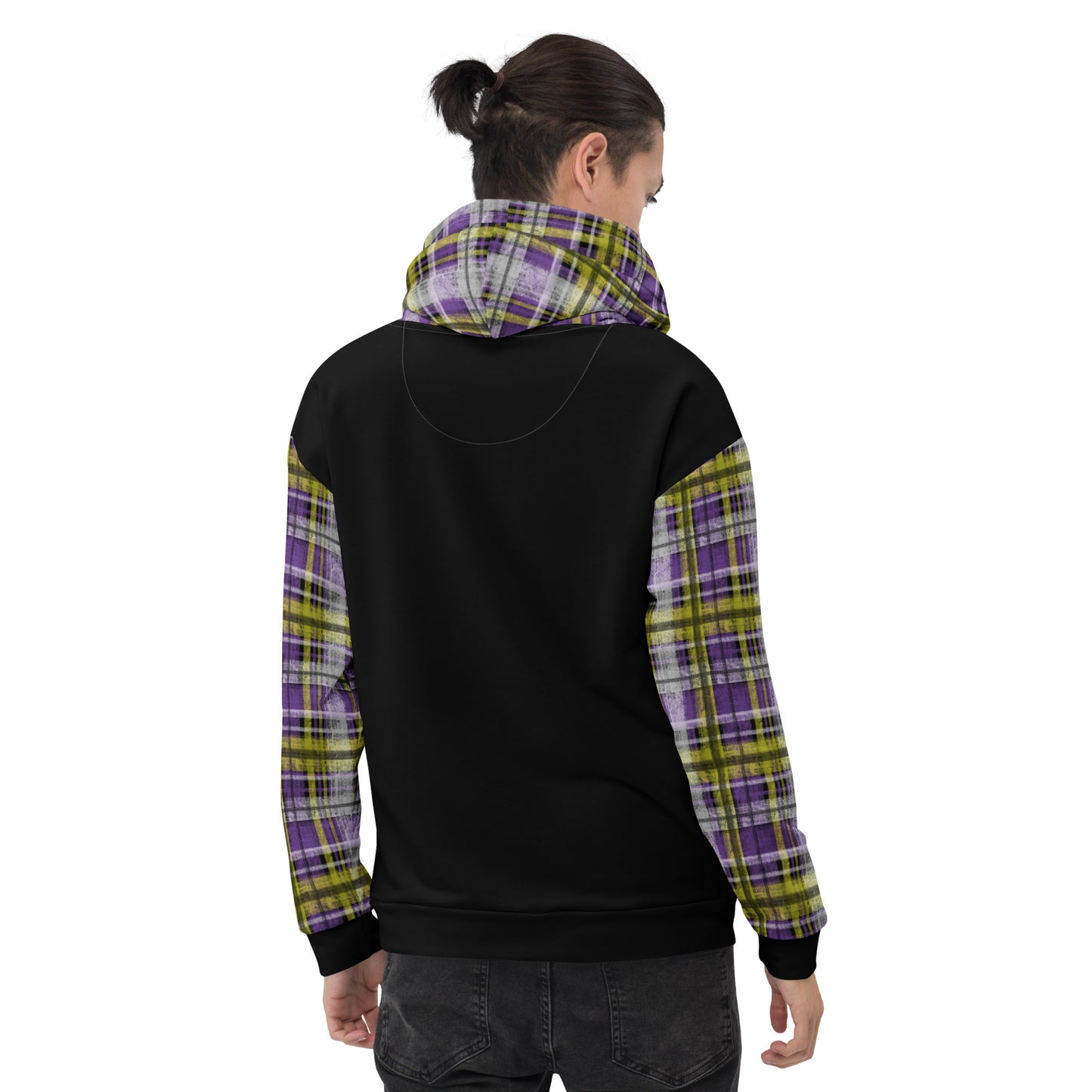 Nonbinary Pride Plaid Hoodie