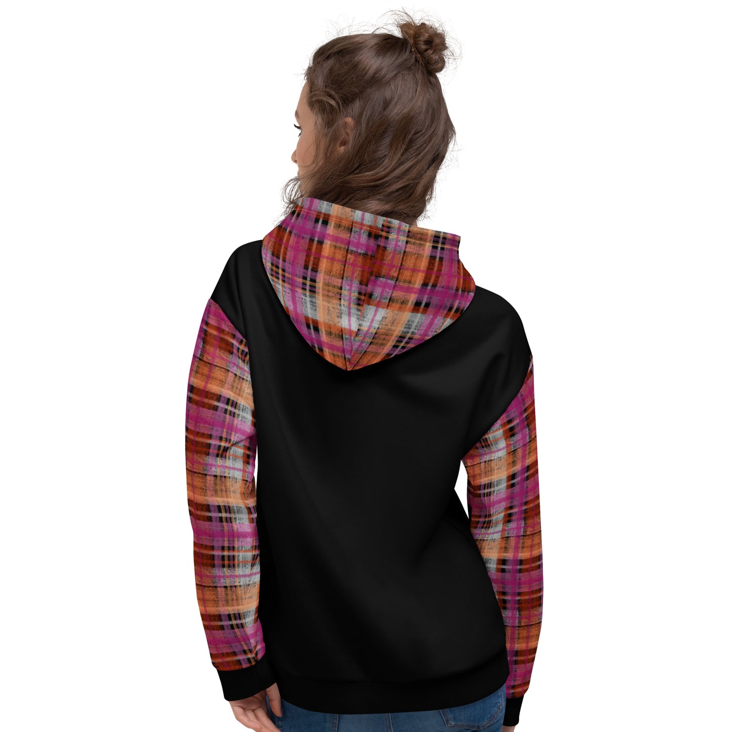 Lesbian Pride Plaid Hoodie
