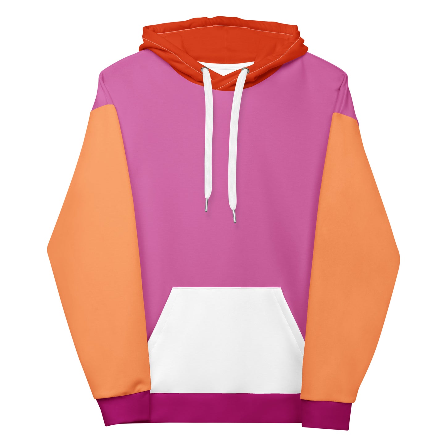 Lesbian Pride Color Block Hoodie