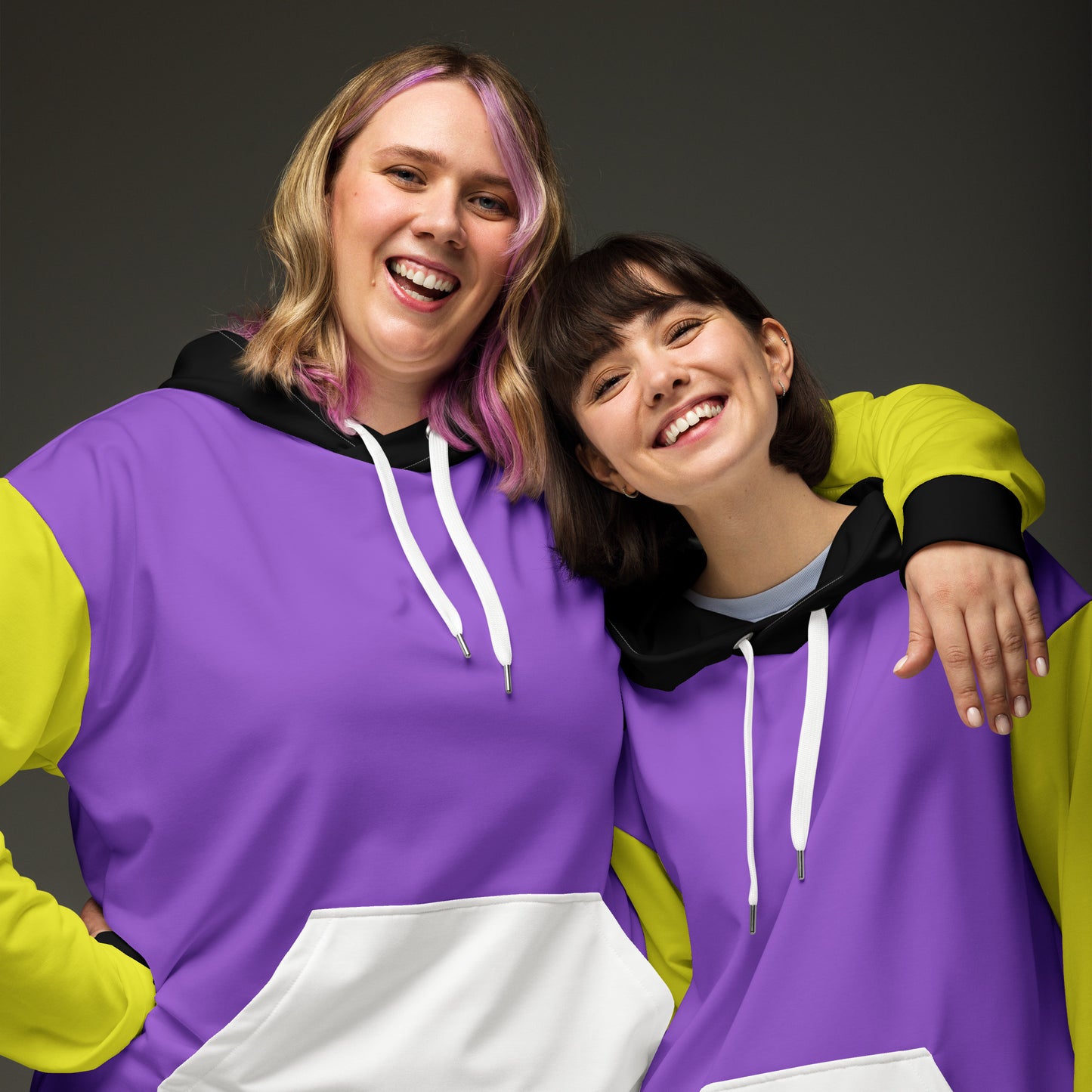 Nonbinary Pride Color Block Hoodie