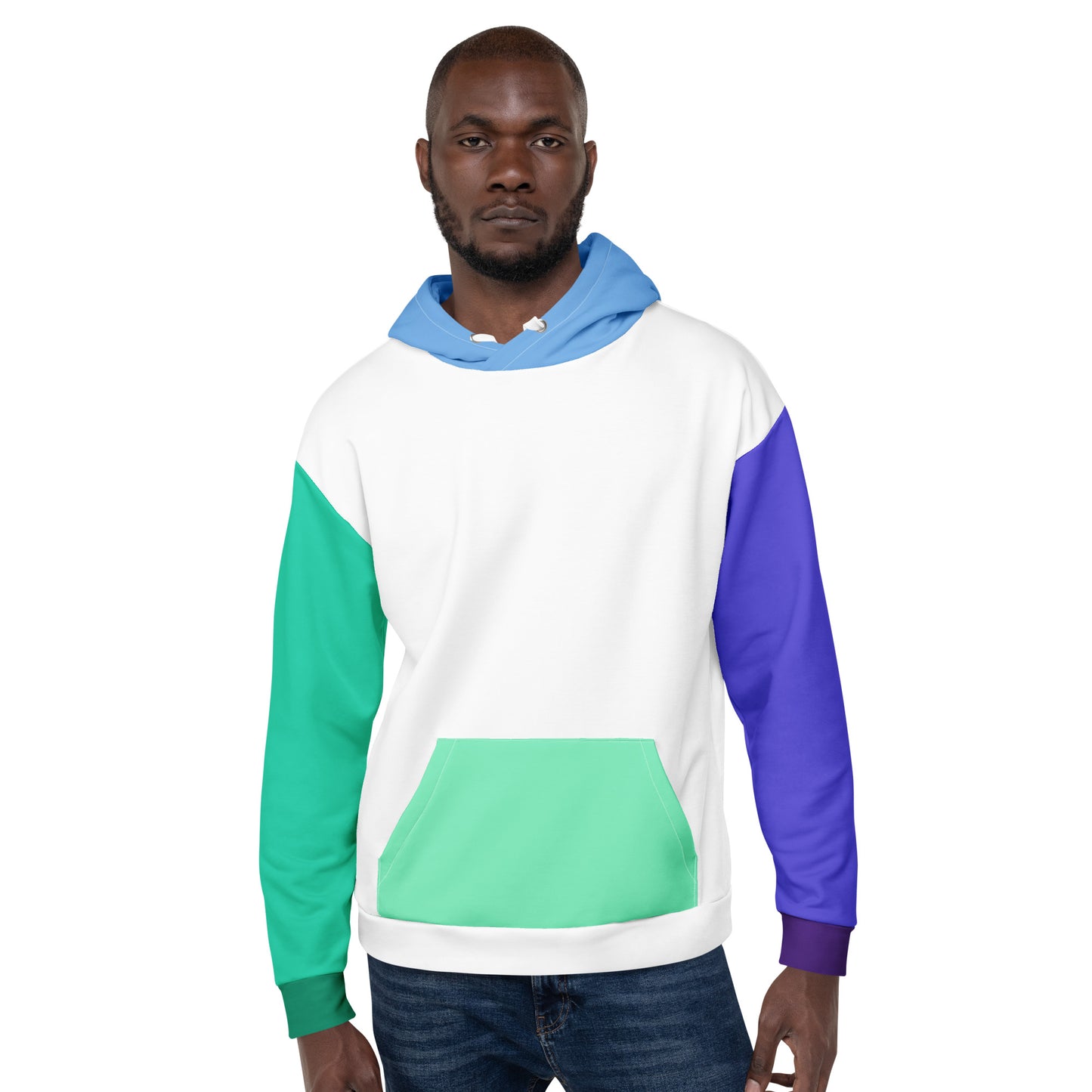 Masculine Gay Pride Color Block Hoodie