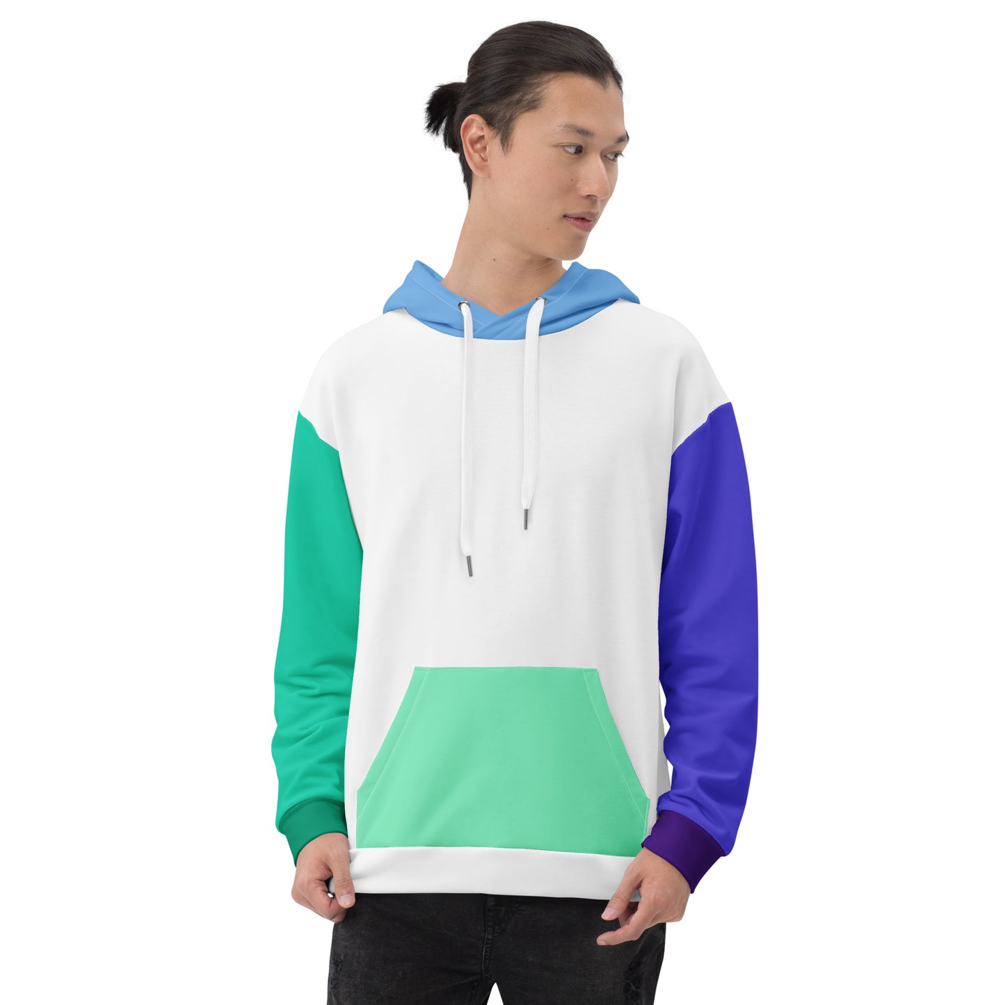 Masculine Gay Pride Color Block Hoodie