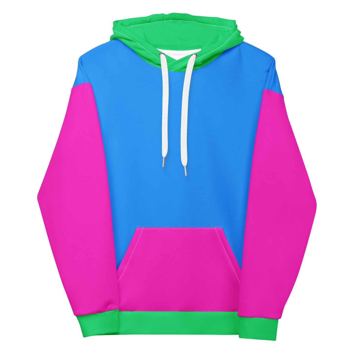 Polysexual Pride Color Block Hoodie