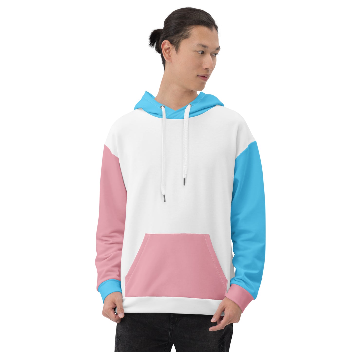 Transgender Pride Color Block Hoodie