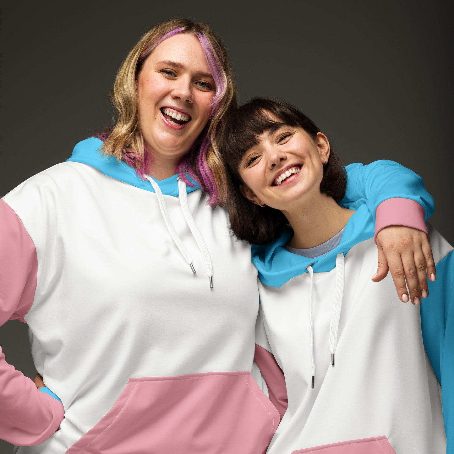 Transgender Pride Color Block Hoodie