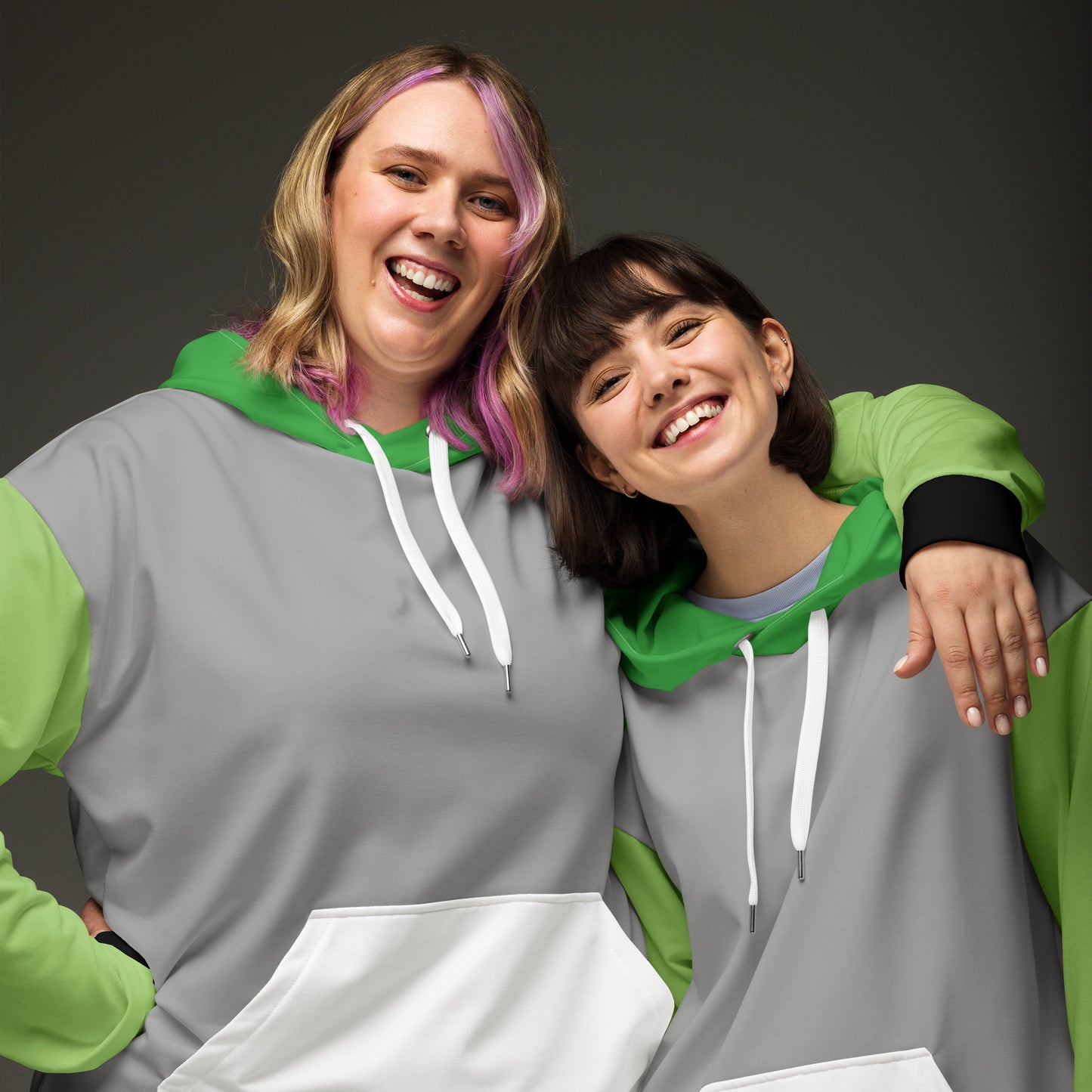 Aromantic Pride Color Block Hoodie