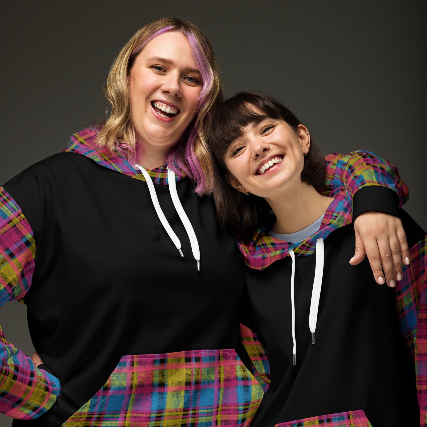 Pansexual Pride Plaid Hoodie