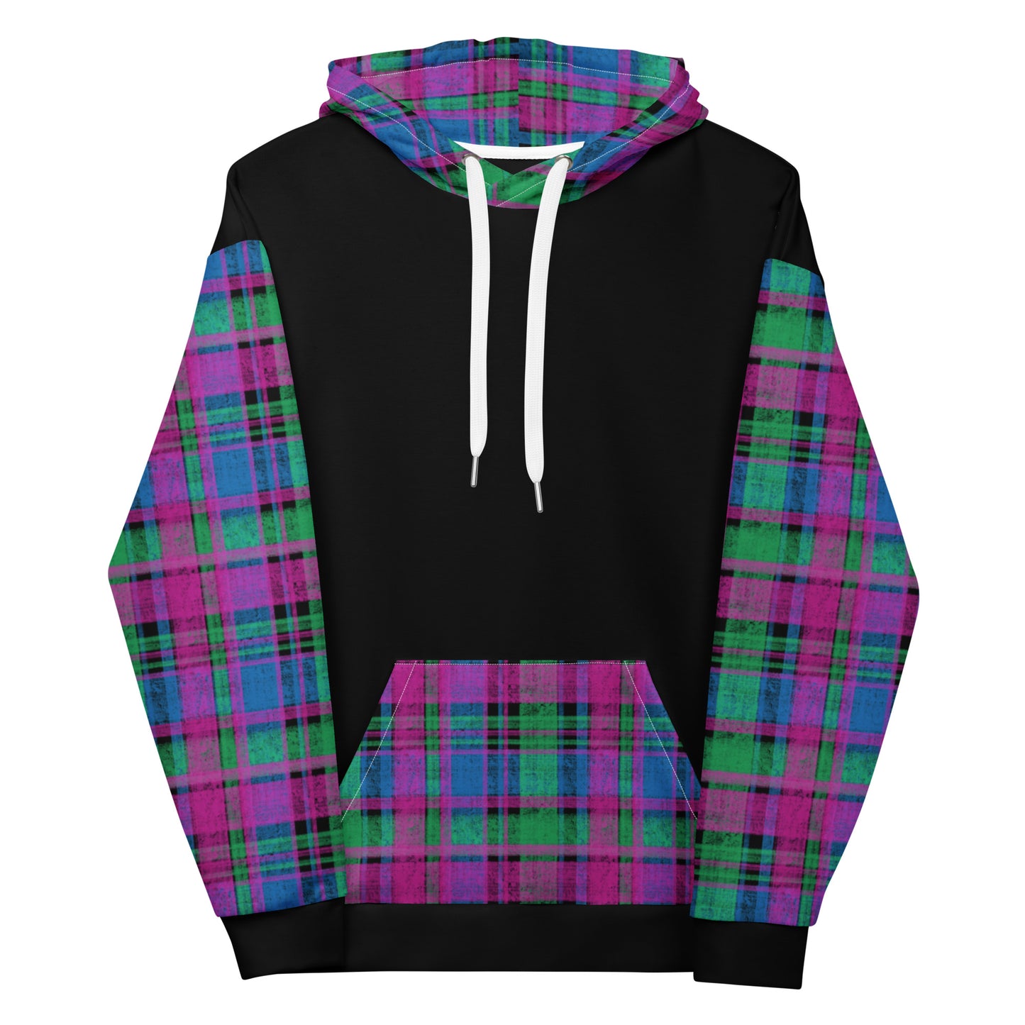 Polysexual Pride Plaid Hoodie