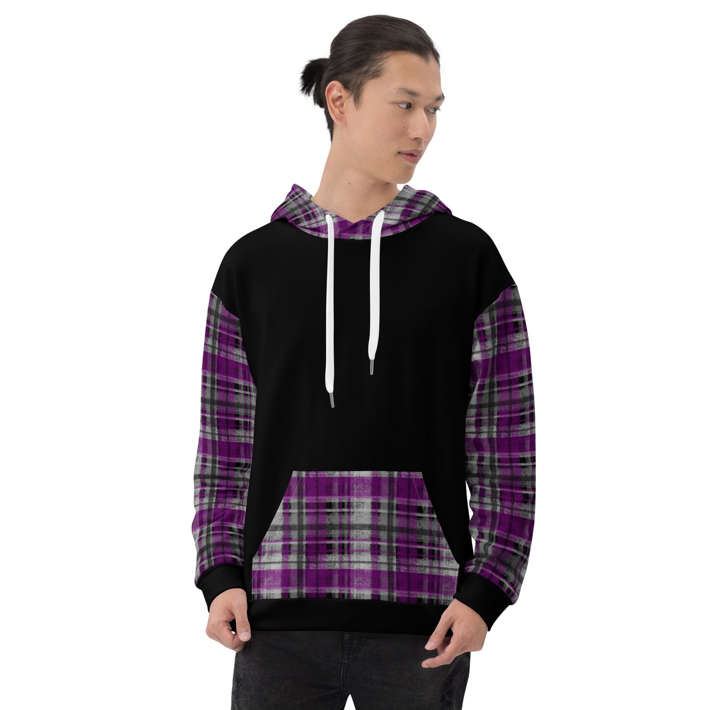 Asexual Pride Plaid Hoodie