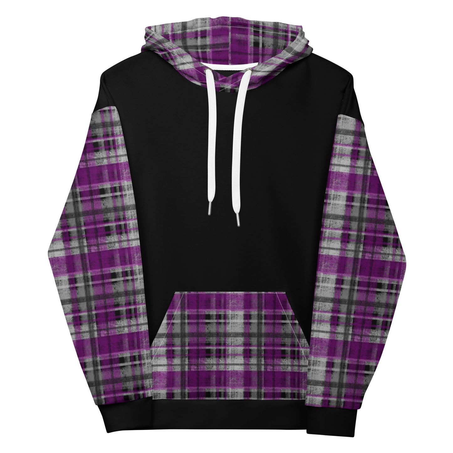 Asexual Pride Plaid Hoodie
