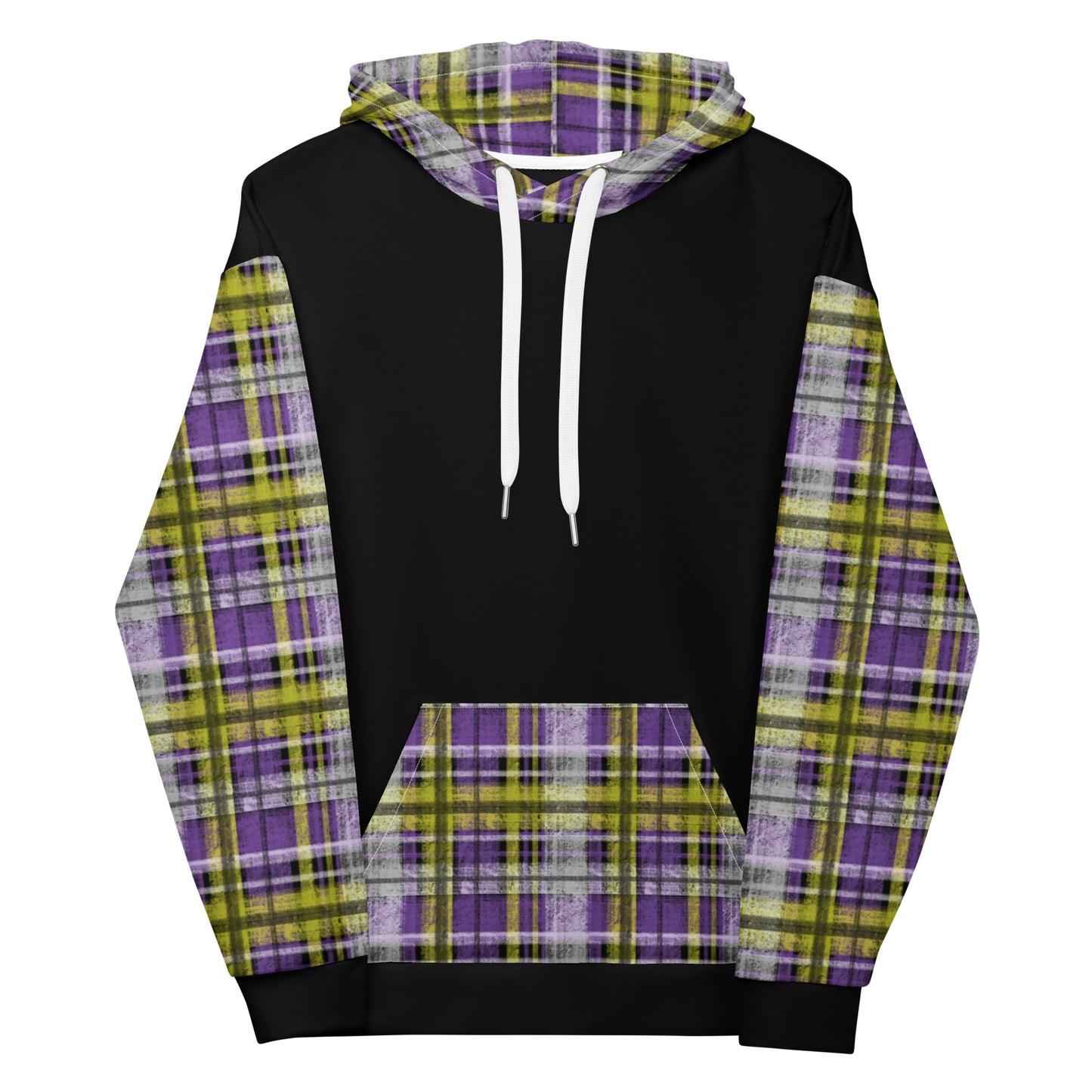 Nonbinary Pride Plaid Hoodie