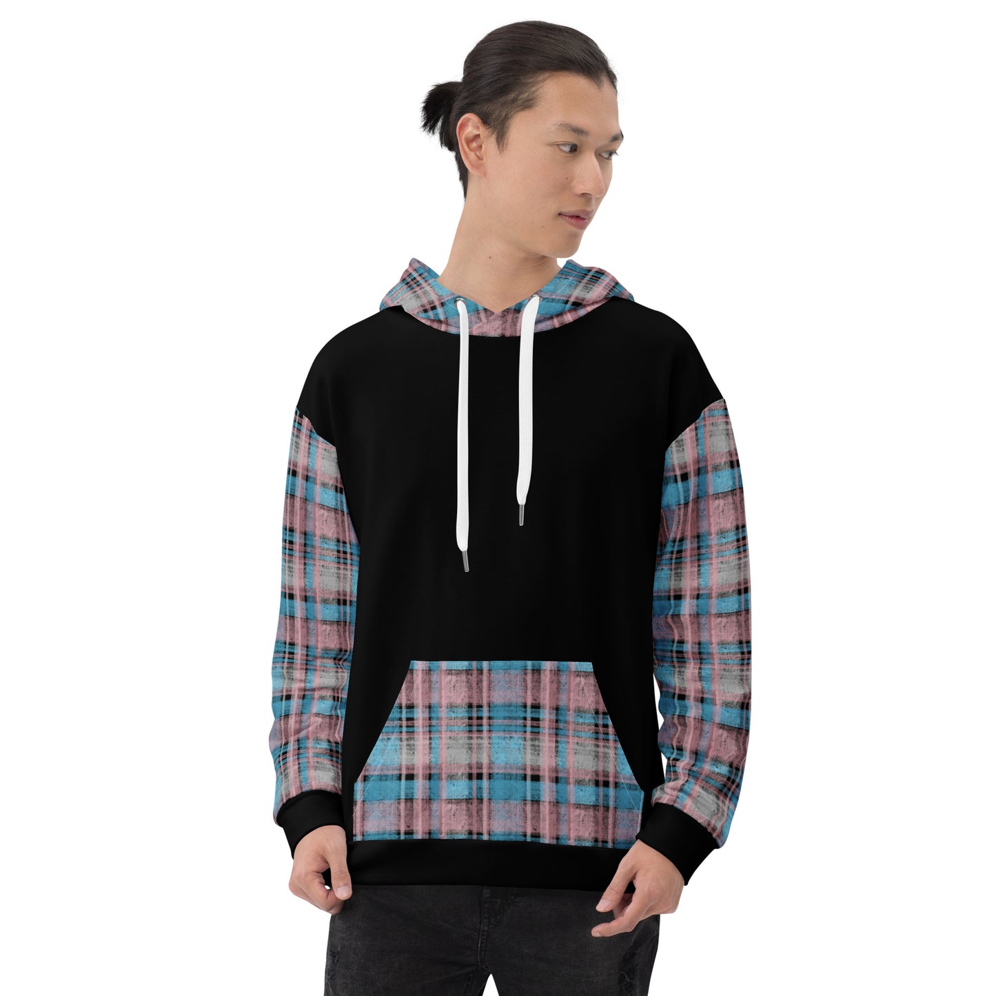 Transgender Pride Plaid Hoodie