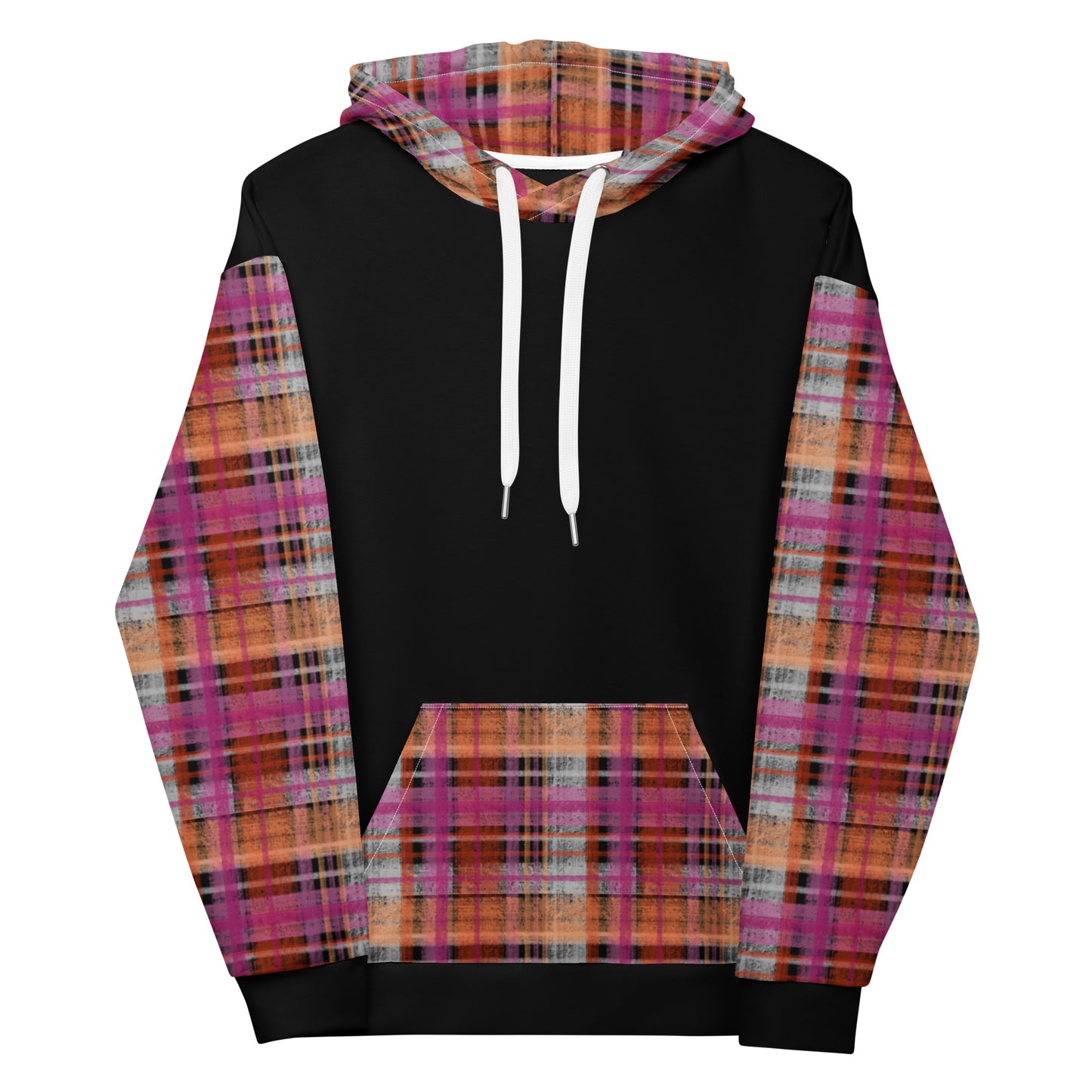 Lesbian Pride Plaid Hoodie