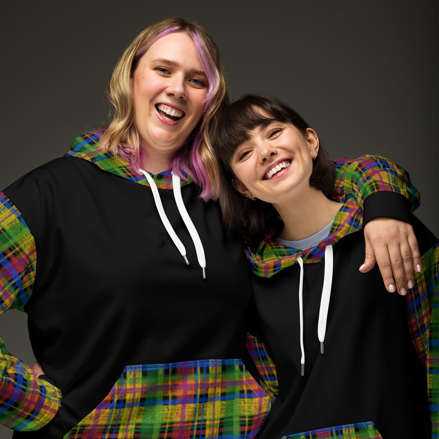 Rainbow Pride Plaid Hoodie