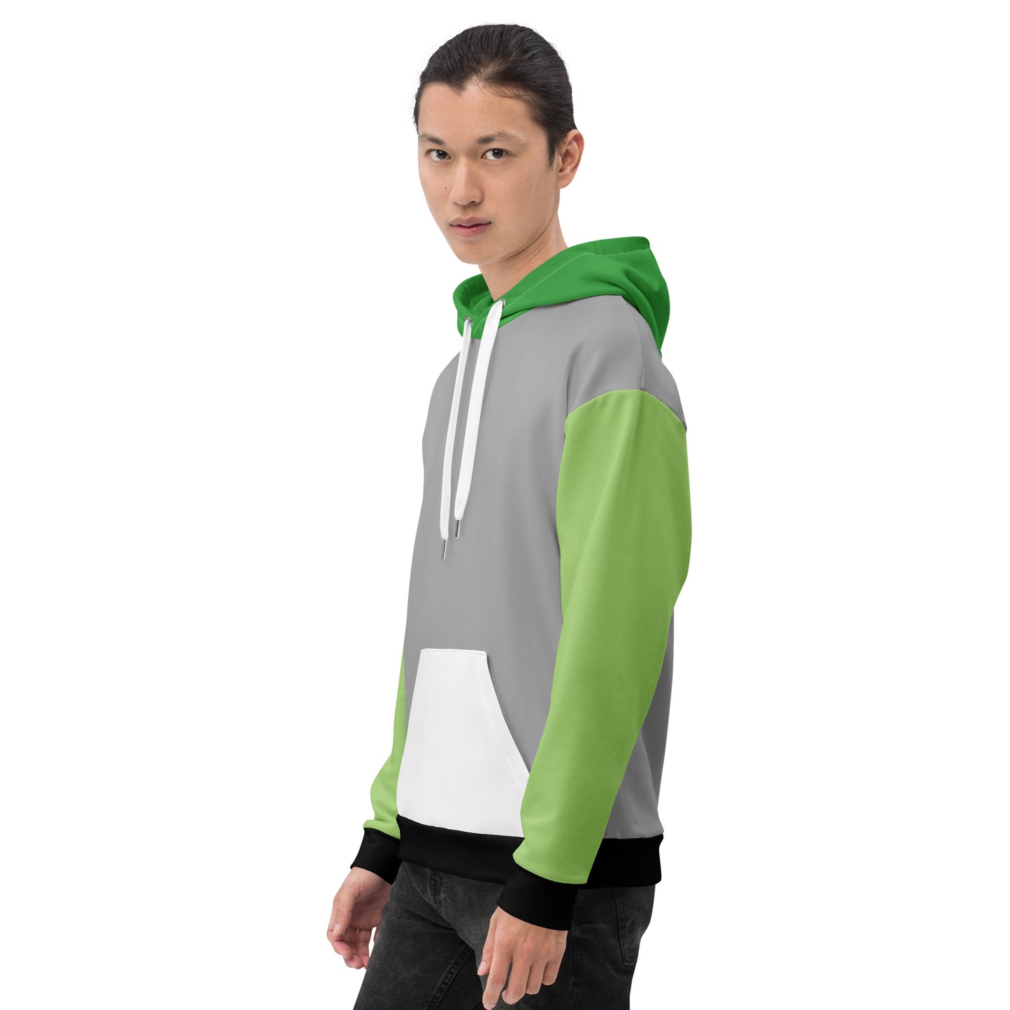 Aromantic Pride Color Block Hoodie