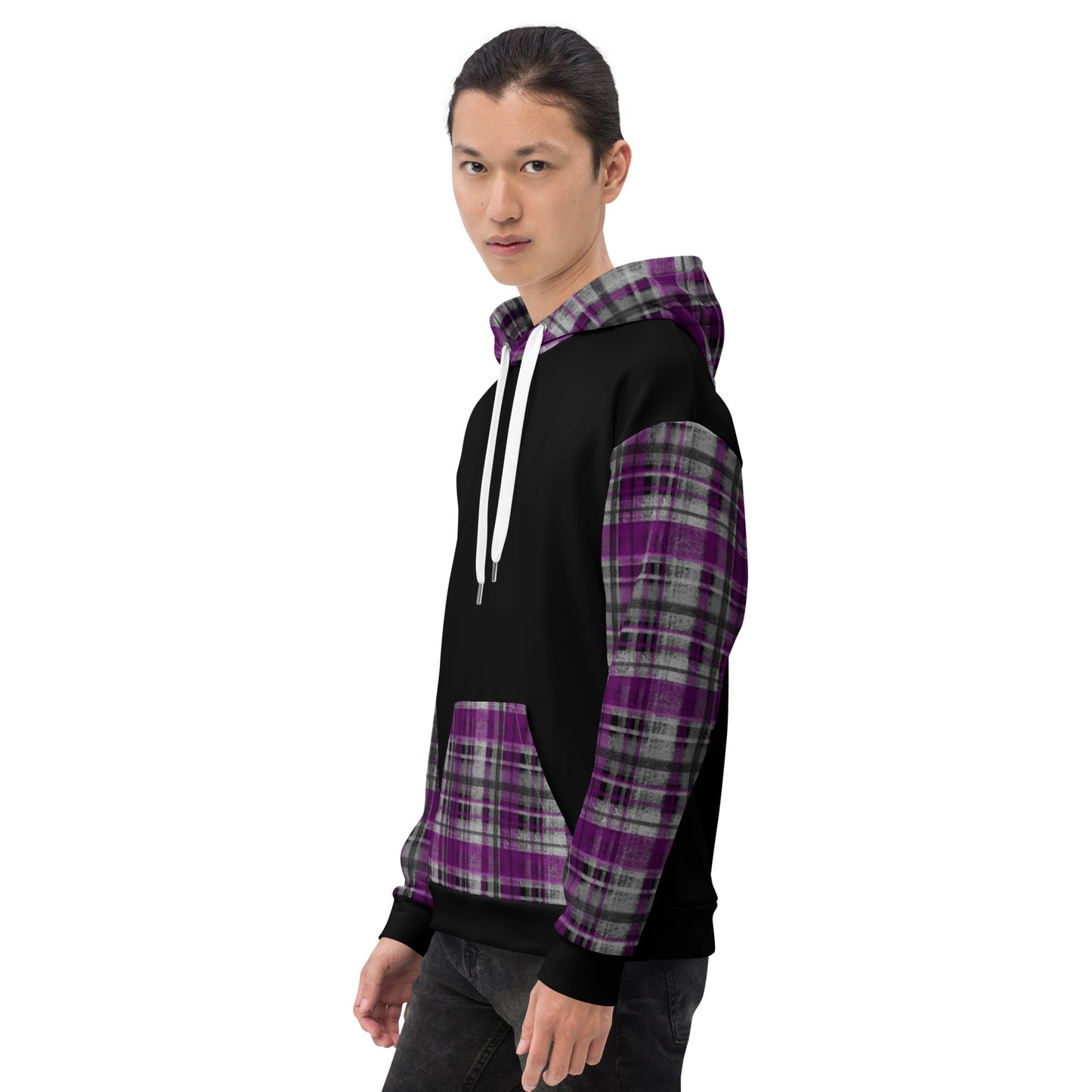 Asexual Pride Plaid Hoodie