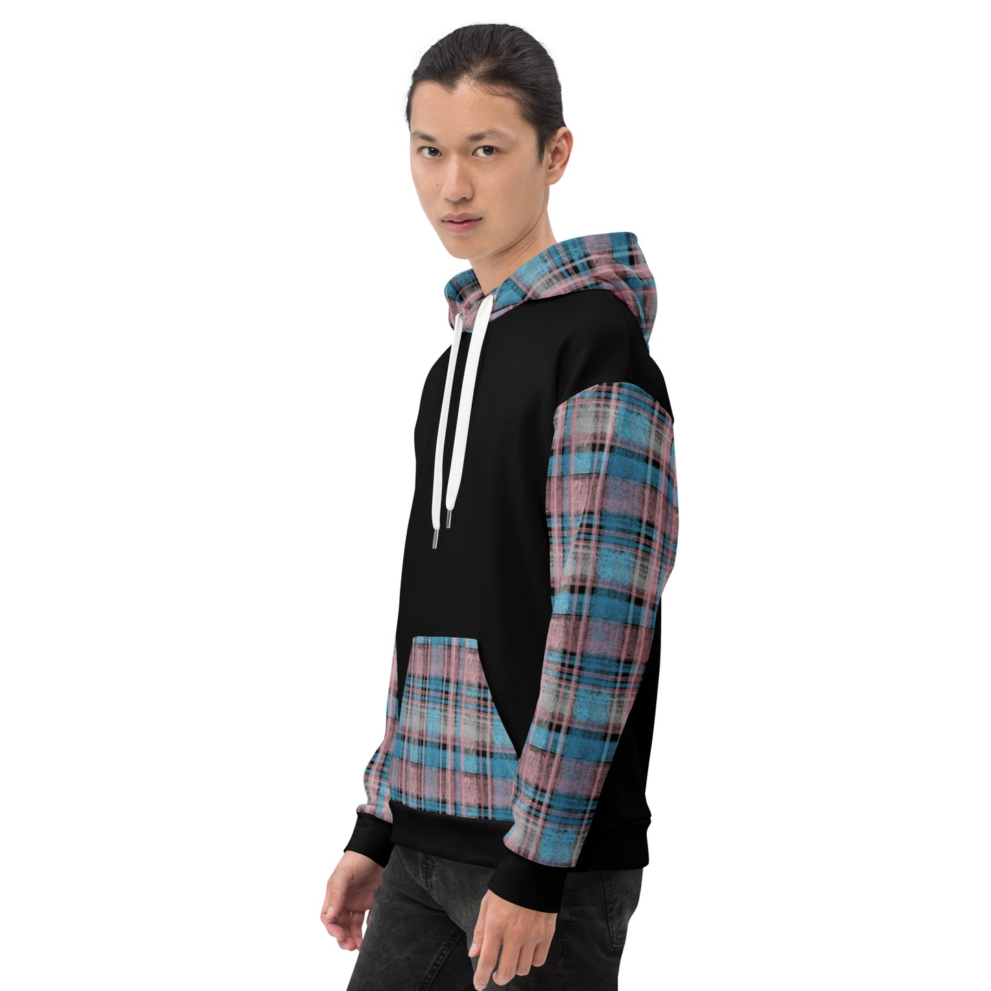 Transgender Pride Plaid Hoodie