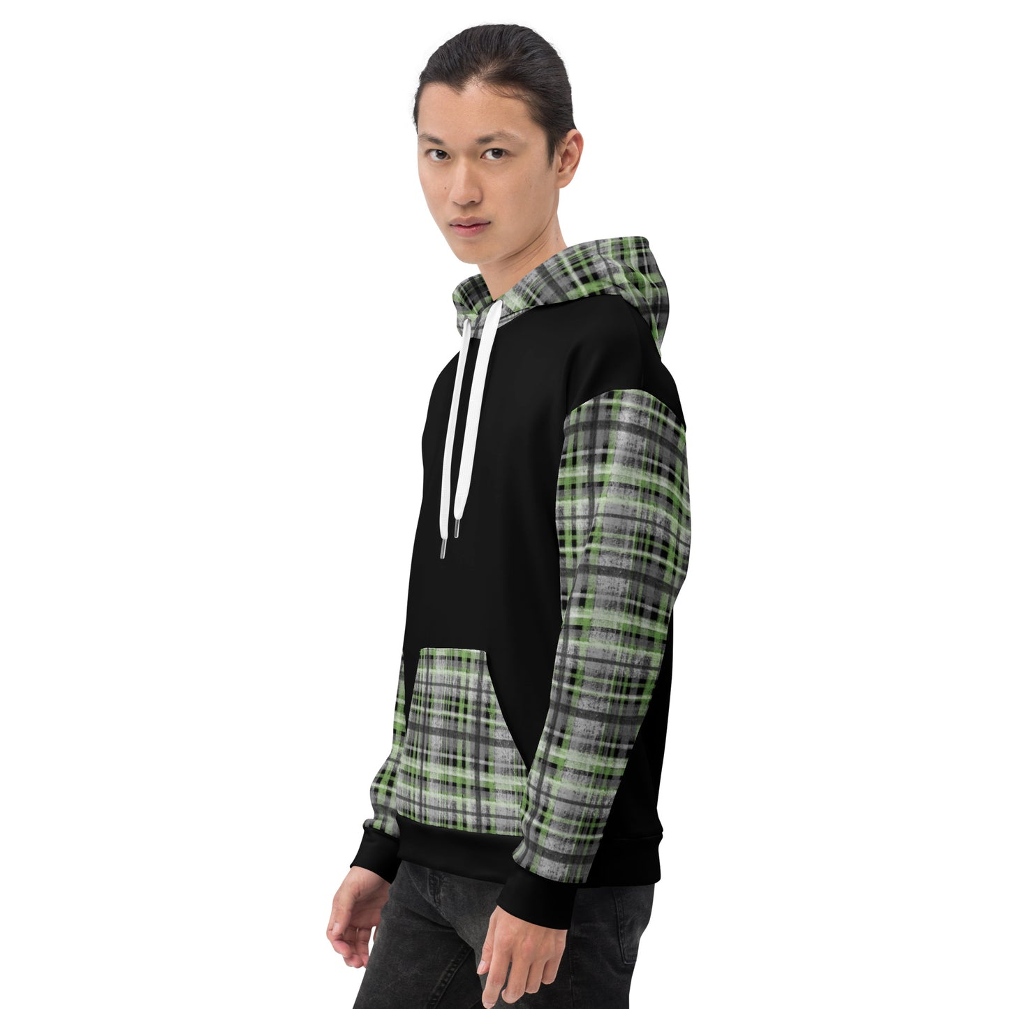 Agender Pride Plaid Hoodie