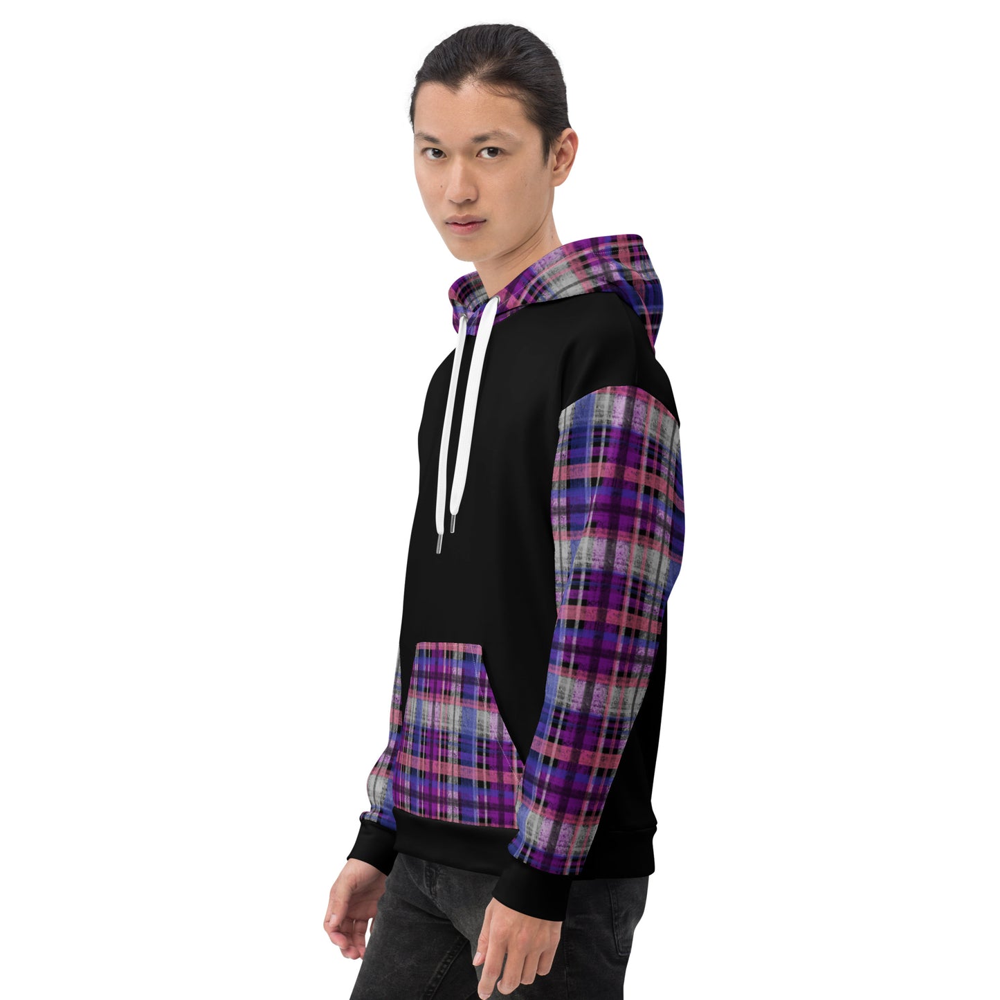 Genderfluid Pride Plaid Hoodie