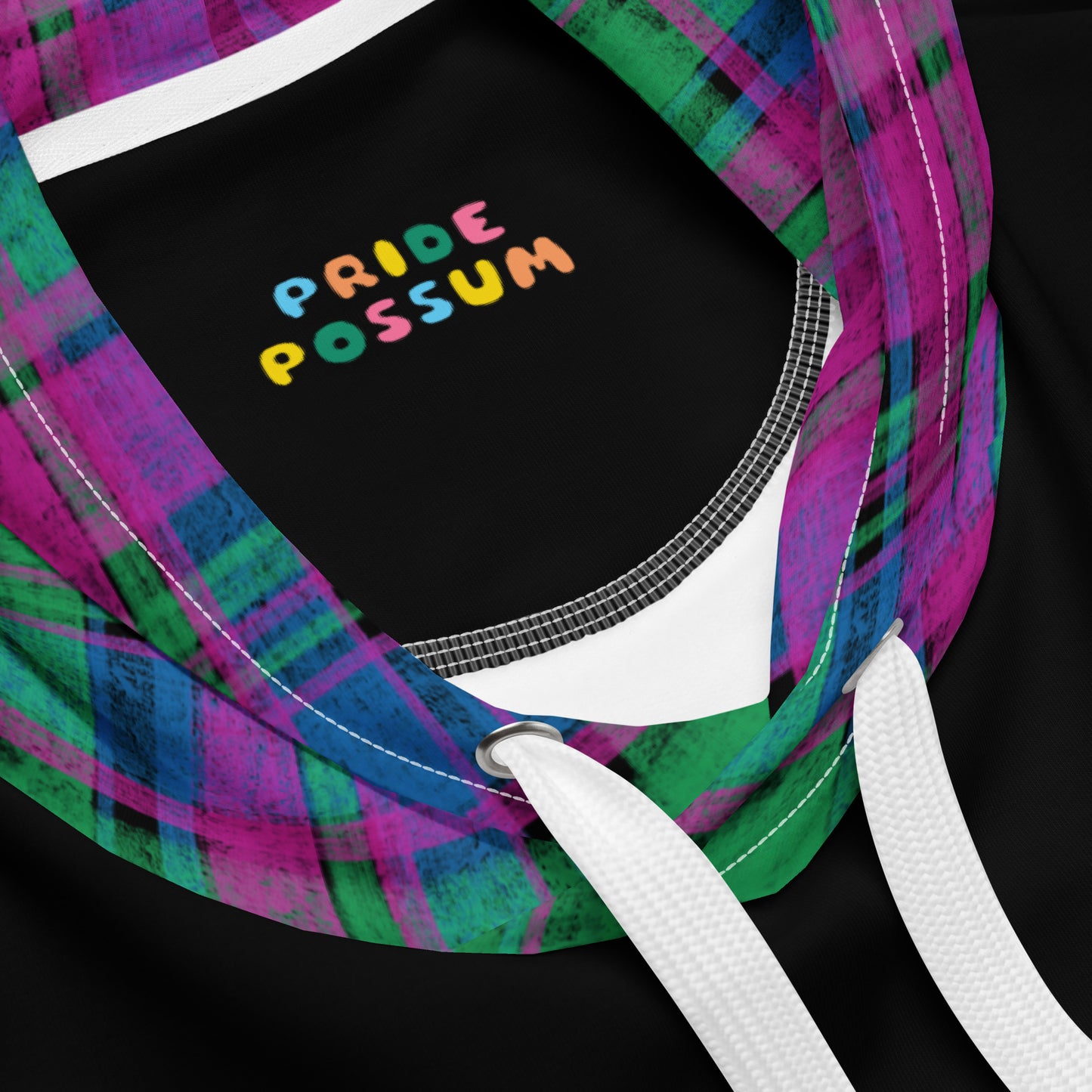 Polysexual Pride Plaid Hoodie