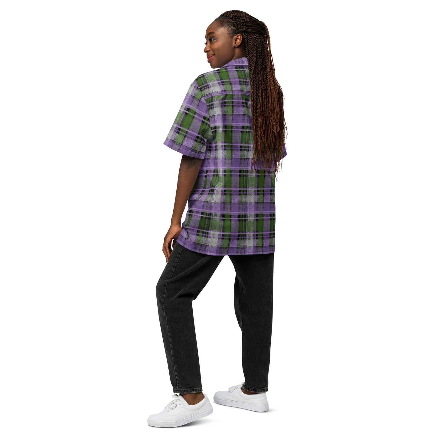 Genderqueer Pride Plaid Button-Down Shirt