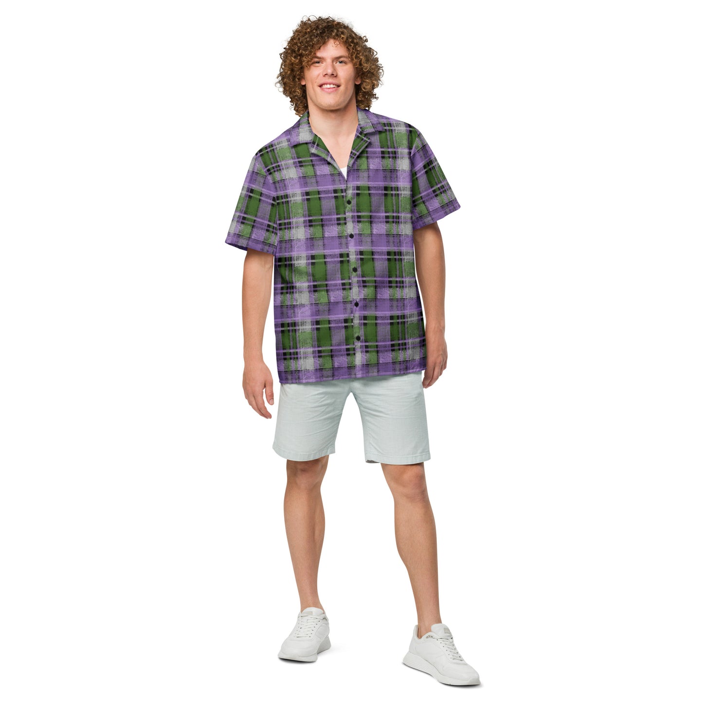 Genderqueer Pride Plaid Button-Down Shirt