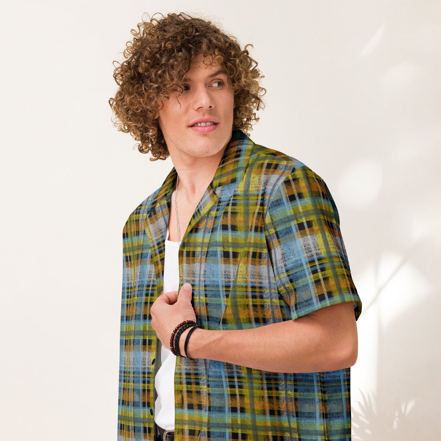 Aroace Pride Plaid Button-Down Shirt