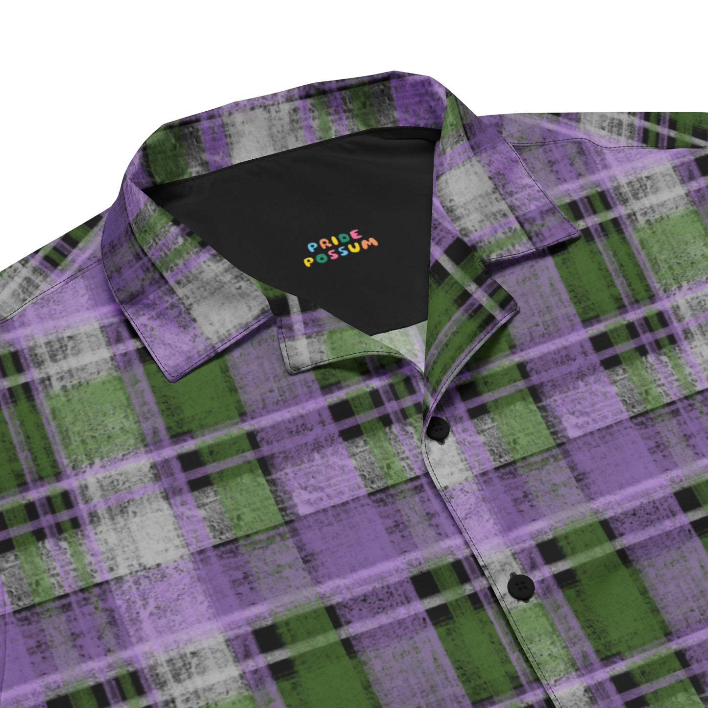 Genderqueer Pride Plaid Button-Down Shirt
