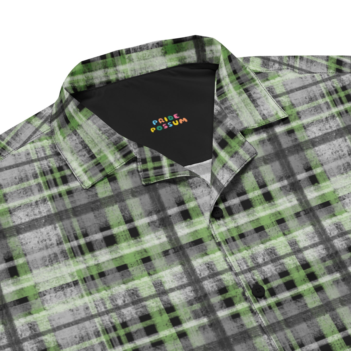 Agender Pride Plaid Button-Down Shirt