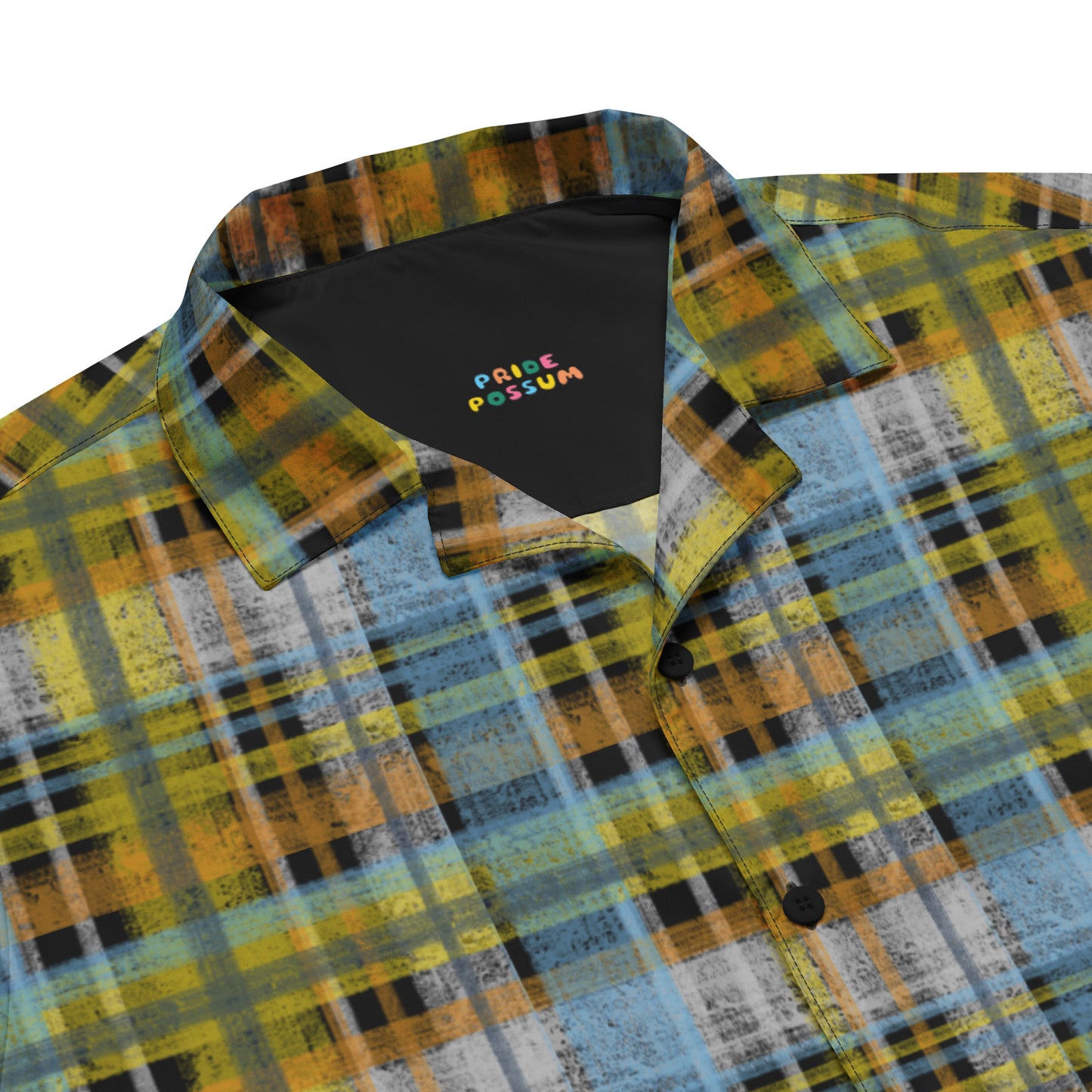 Aroace Pride Plaid Button-Down Shirt