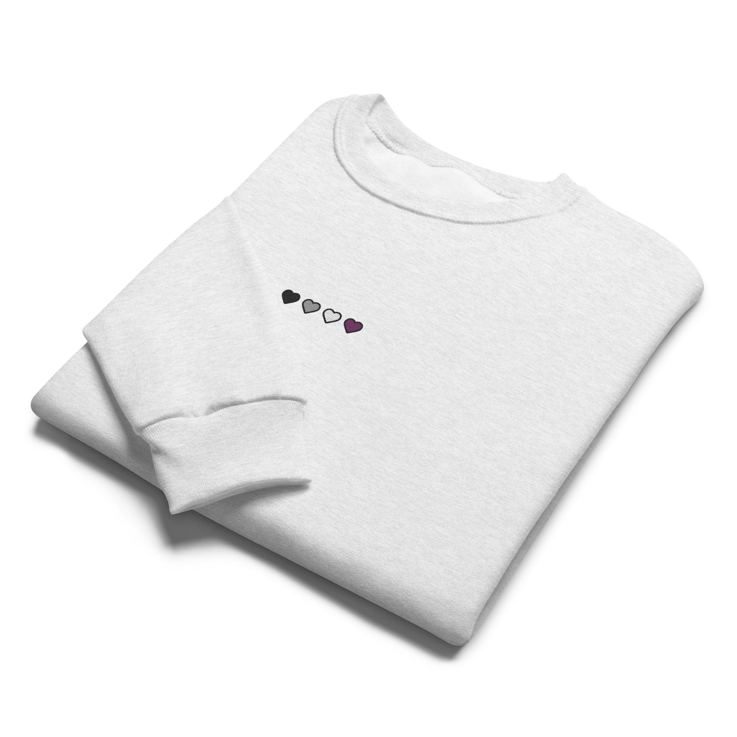 Asexual Pride Hearts Crewneck