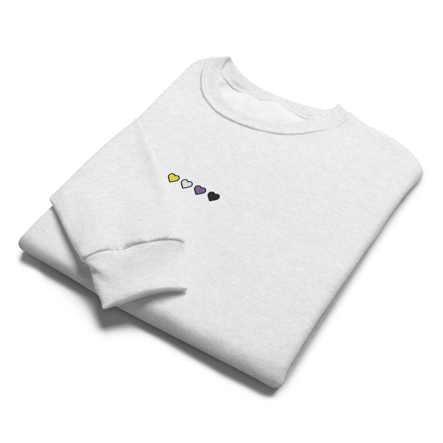 Nonbinary Pride Hearts Crewneck
