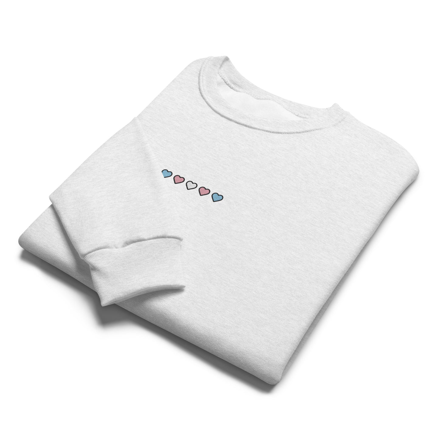Transgender Pride Hearts Crewneck
