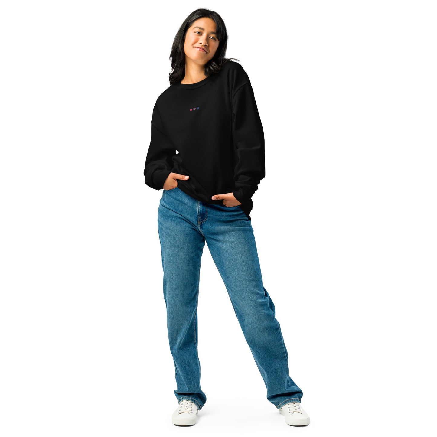 Bisexual Pride Hearts Crewneck