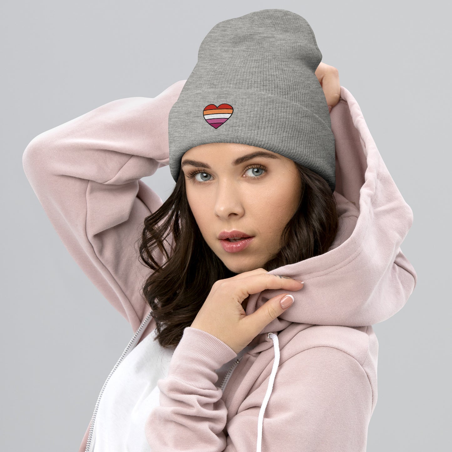 Lesbian Pride Beanie – Soft Knit LGBTQ Hat