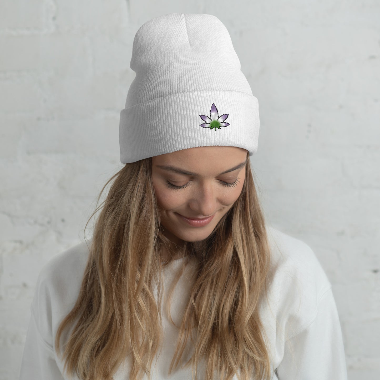 Genderqueer Pride Leaf Beanie