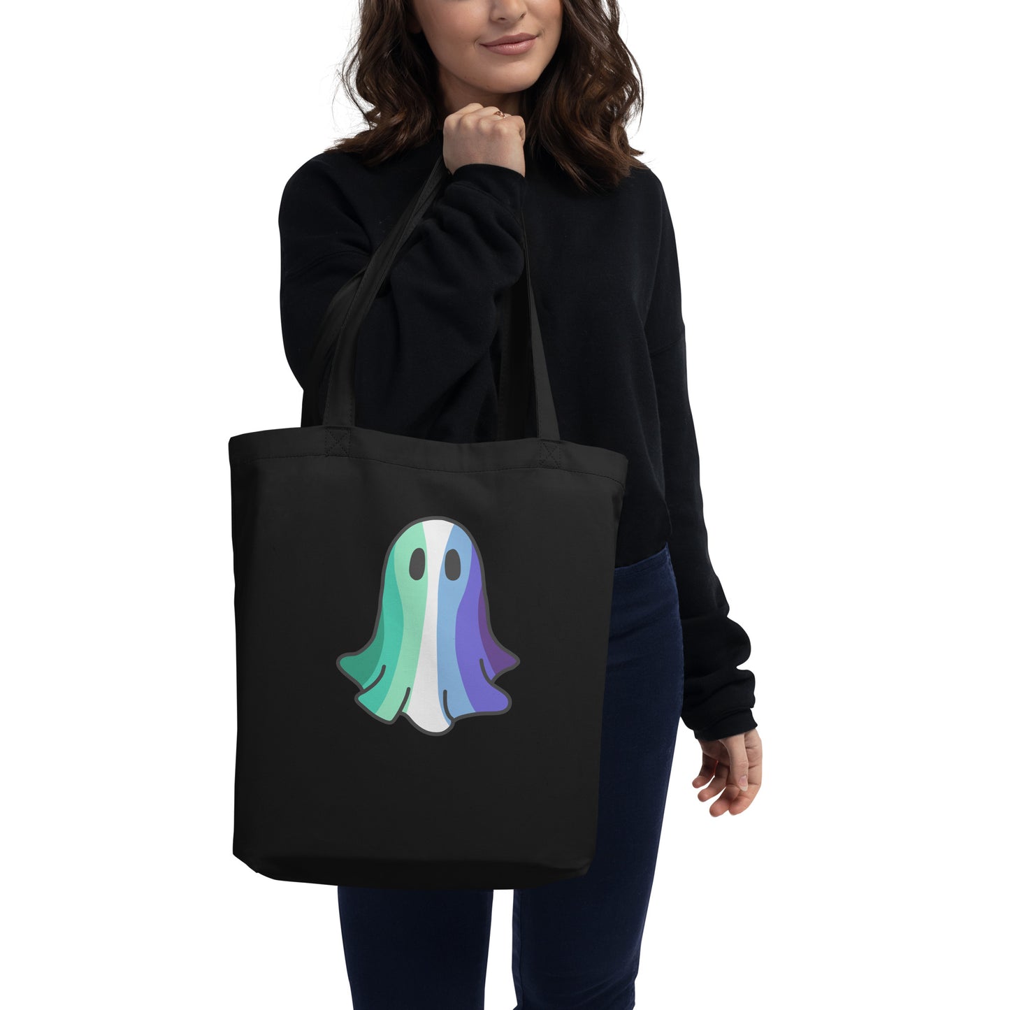 Masculine Gay Pride Ghost Tote Bag
